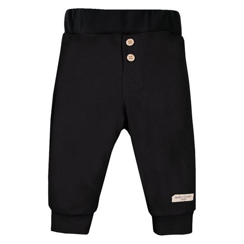 Pantaloni bambino Eevi Simply Comfy 100% cotone neri