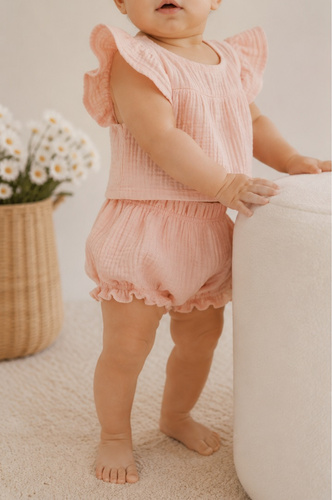 Mamatti BY50006 Bloomers in mussola rosa, leggeri in cotone