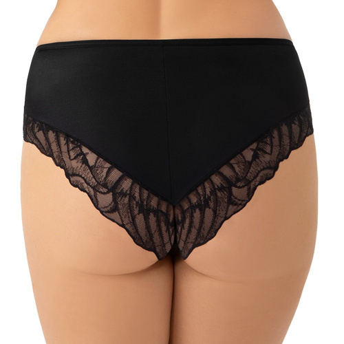 Gorsenia Erato K963 Slip a vita alta - Nero, opulento, confortevole, pizzo e microfibra