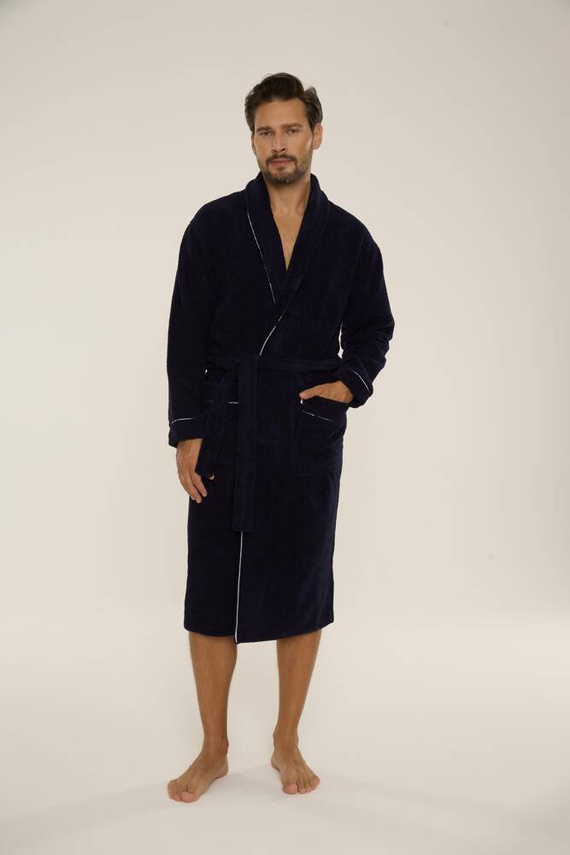 735 Manuele vestaglia da uomo De Lafense - blu navy