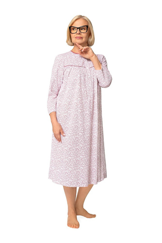 Bogna II 204 Camicia da notte Martel 41 bordeaux camicia da notte in cotone con maniche lunghe, abbottonata, ideale come regalo per la nonna