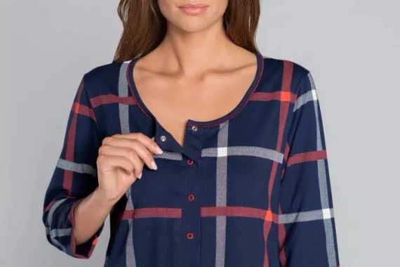 Izera camicia da donna per l'allattamento a 3/4 Moda Italiana - stampa