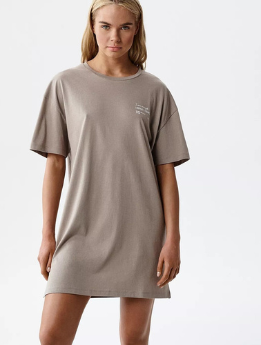 NLD-001 camicia da notte donna 100% cotone, taglio morbido