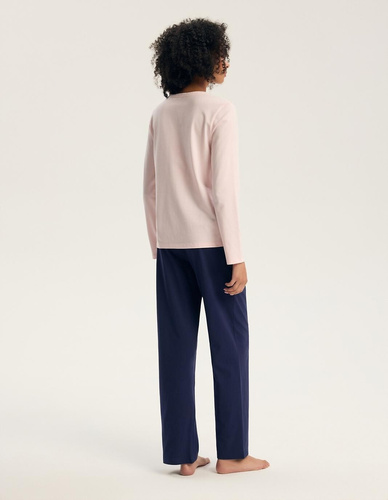 Henderson 46114 Gianna Pigiama Donna Rosa 100% Cotone Manica Lunga