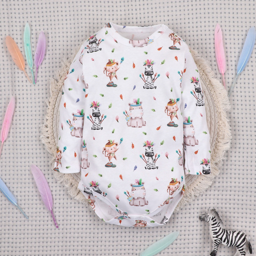 ABN-5534 Body per neonati Nini Happy Animals in cotone biologico - comfort, sicurezza e stile