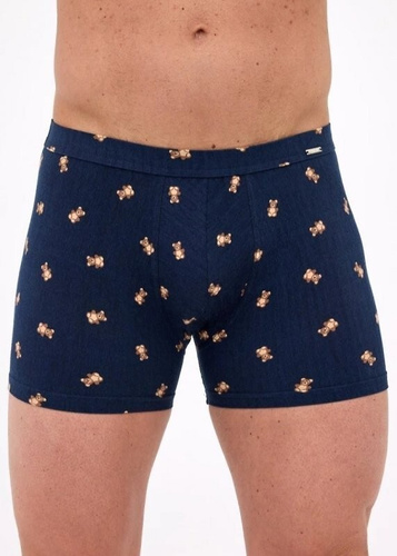 904/134 Boxer Prime Cornette blu navy - cotone, aderente
