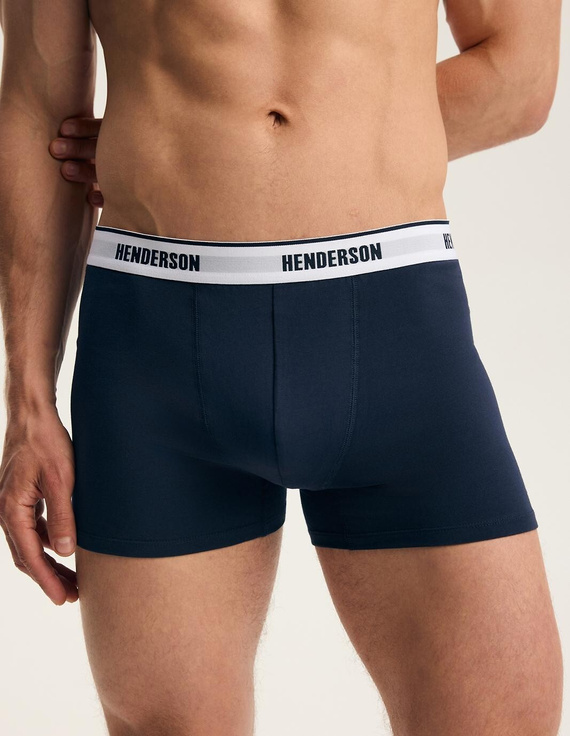 Bokserki męskie Henderson 45476 Free 2-pak in cotone con elastico largo e logo