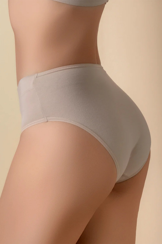 Selene Blanca Slip in Cotone Beige Vita Alta Comfort Classico