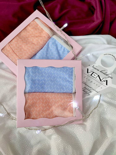 VF-2 Mutandine a vita bassa da donna 2 pezzi Vena blu/mandorla