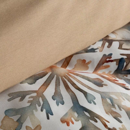 Biancheria da letto natalizia Elsa Eurofirany beige 100% cotone con cerniera