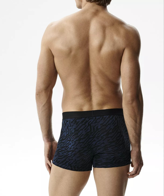 Boxer da uomo Atlantic 3MH-0177 A3 3 pezzi nero-denim – cotone, gamba lunga