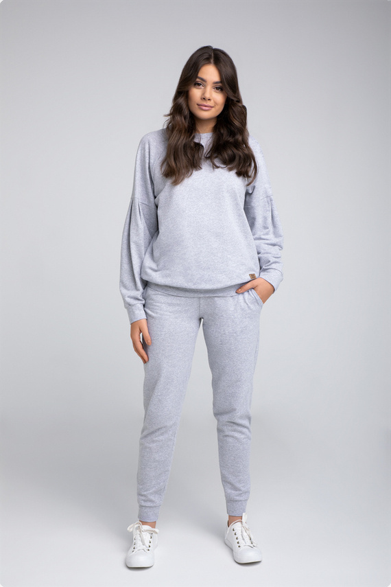 Parma Donna Set manica lunga, pantaloni Moda Italiana - grigio