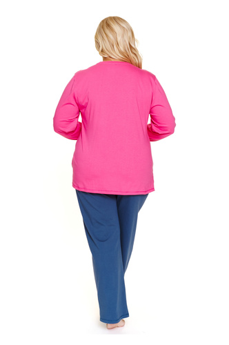 7328 Pigiama donna Doctor Nap Peony - cotone, taglia forte, manica lunga