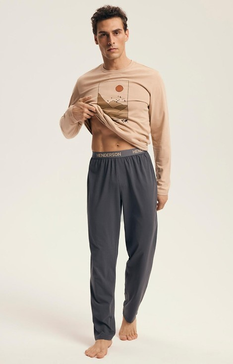 43474 Pigiama da uomo Luro Henderson Core - cotone, top stampato, lunghezza. pantaloni