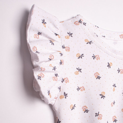 220037 Completo per bambina: maglietta + pantaloncini Nicol, cotone, set estivo