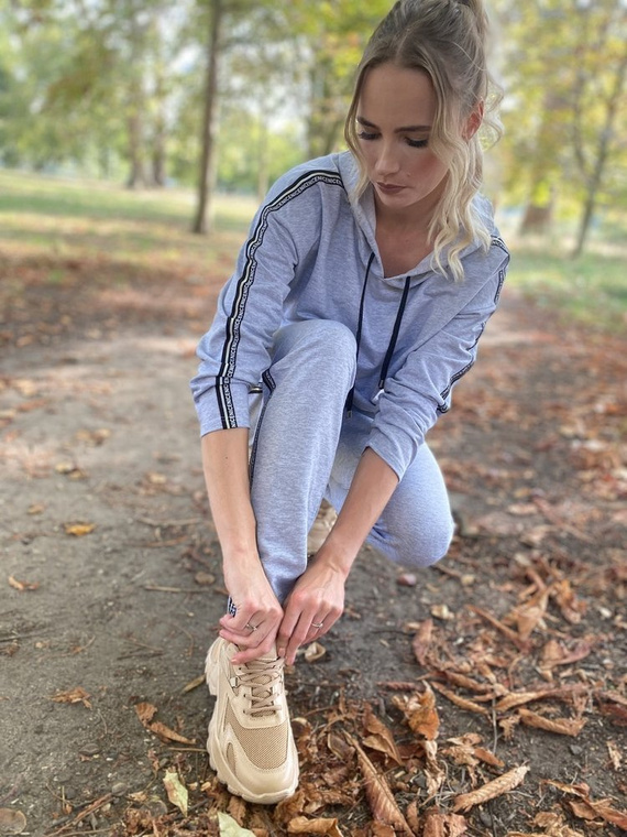 459 Tuta da ginnastica Nice Forex donna - melange chiaro