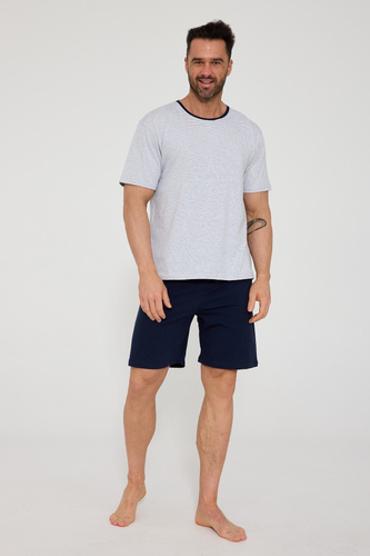 Cornette 338/53 pigiama uomo grigio cotone manica corta comfort