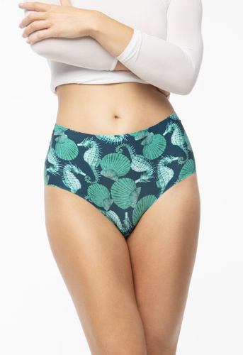 Sea Story Simple Maxi Slip donna Julimex- liscio, alto, comodo verde