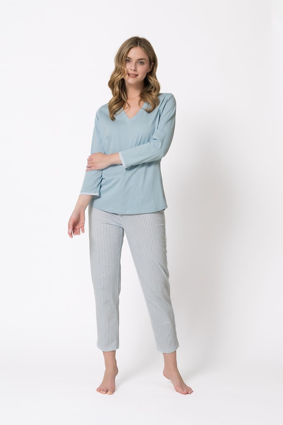 Pigiama donna Leveza 1767 Anita 7/8 a pois 100% cotone comfort