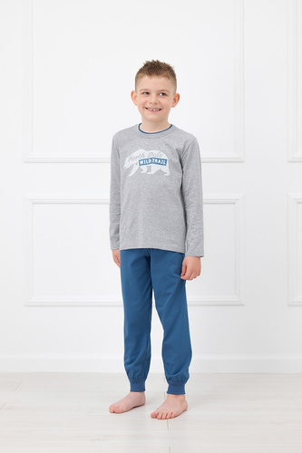 Pigiama bambino Italian Fashion Kasim 100% cotone manica lunga - melange