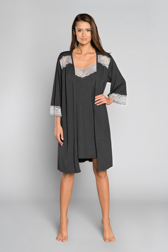 Sonata Vestaglia donna Moda italiana mélange scuro