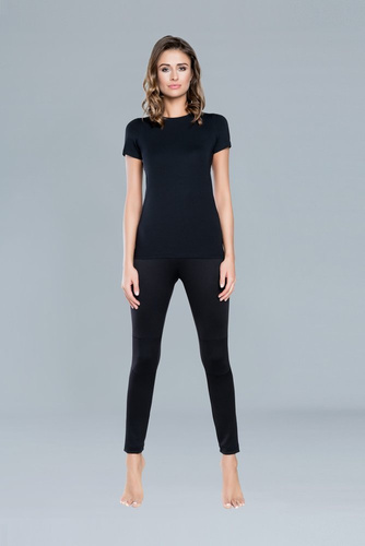 Ibiza T-shirt donna manica corta Italian Fashion - nero