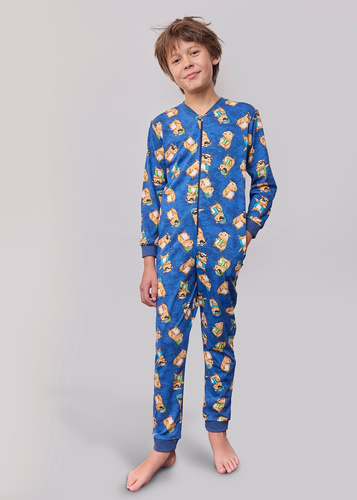 185/183 186/183 Tuta Capybara 2 Kids Boy Cornette - in cotone, con cerniera e stampa divertente