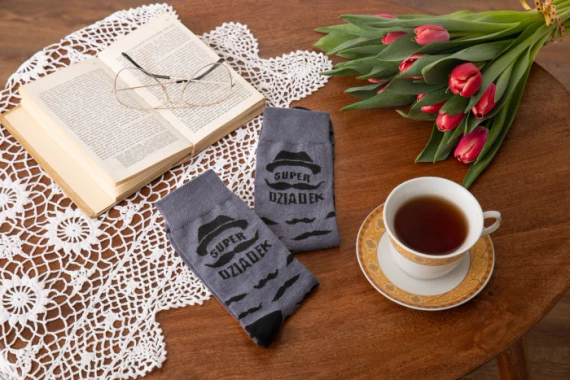 M40D Super Grandpa Calzini lunghi Moda Italiana - grafite