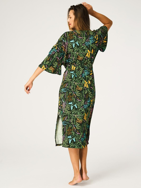 Key LGL 574 Verde – Vestaglia donna 95% viscosa con stampa