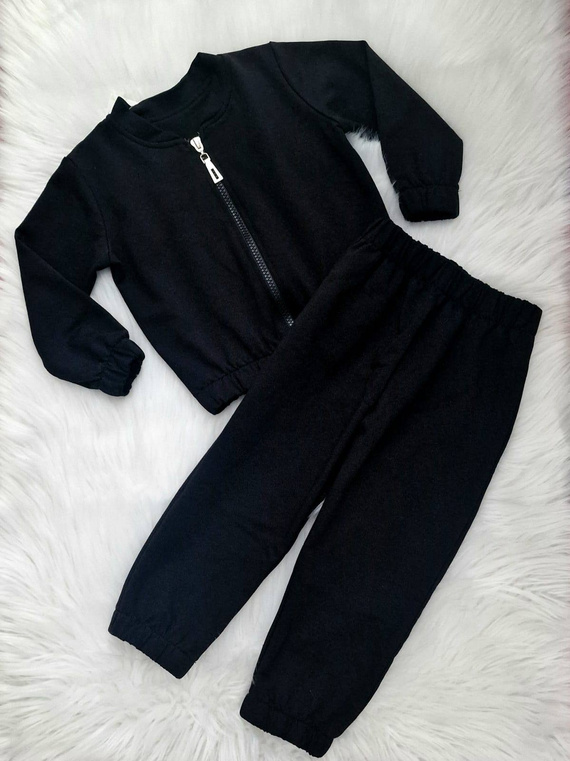 Felpa bomber Grace per bambini Bambarillo nero - elegante e confortevole per le bambine