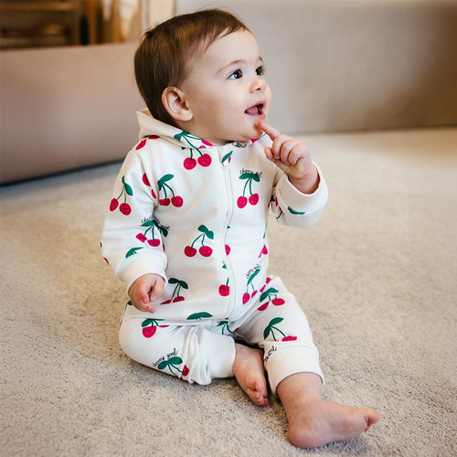 Tutina neonato Eevi ecru 100% cotone senza piedi comoda