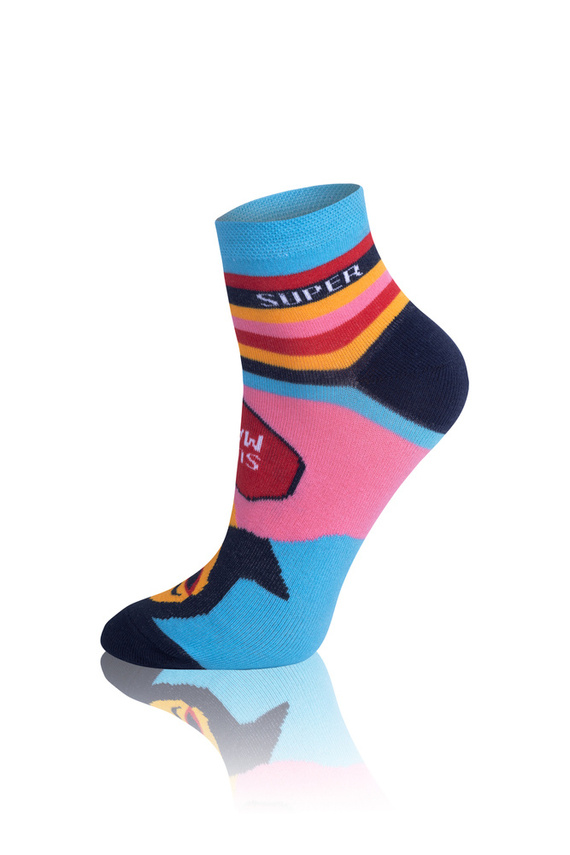 K89S Super Mama Foot Socks Moda Italiana - blu navy/colori