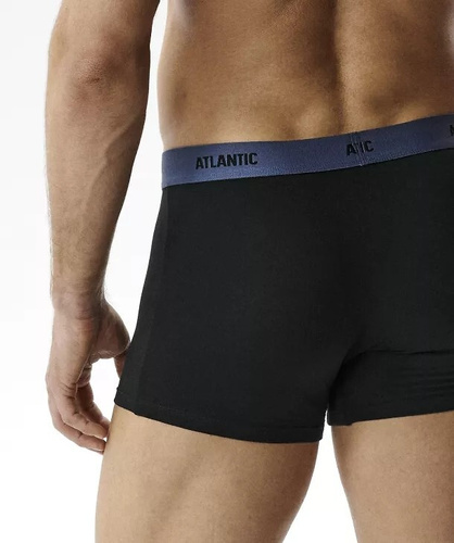 Boxer da uomo Atlantic 6SMH-004 A6 nero – confezione da 6, 95% cotone, aderenti