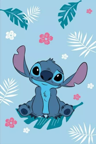 Coperta in pile per bambini Lilo e Stitch Jerry Fabrics | Microfibra, morbida e leggera