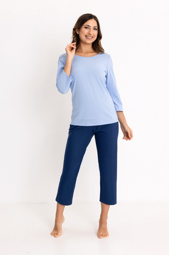 Regina 744 3/4 pigiama donna 100% cotone pantaloni 7/8