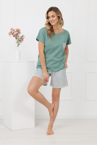 Pigiama donna Faro Italian Fashion 100% cotone manica corta shorts