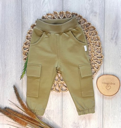 Pantaloni Mamatti SJ09 per bambini joggers khaki – comodi e stilosi