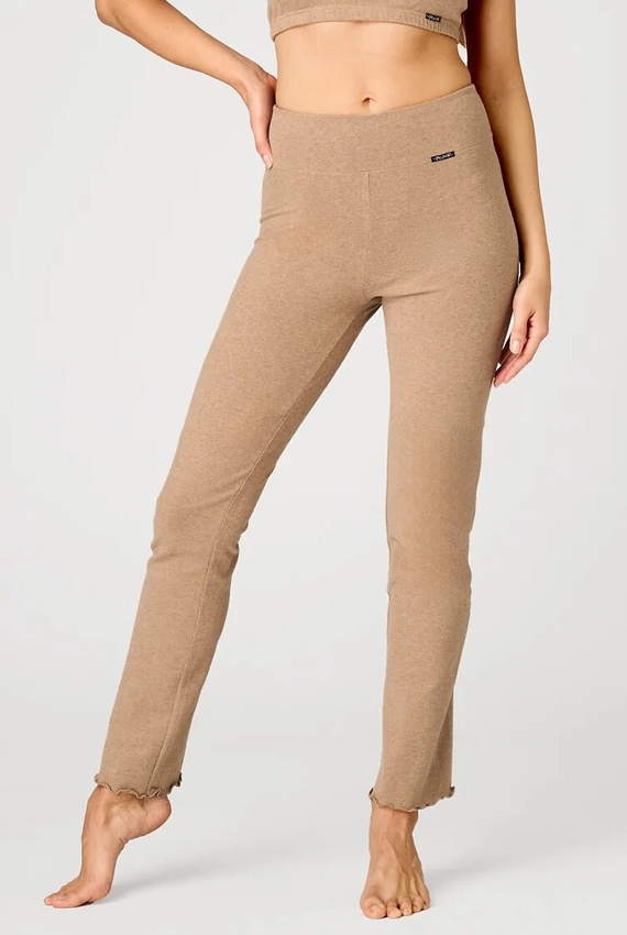 KEY Hot Touch LHE 729 5 beige pantaloni donna caldi 95% cotone gamba dritta