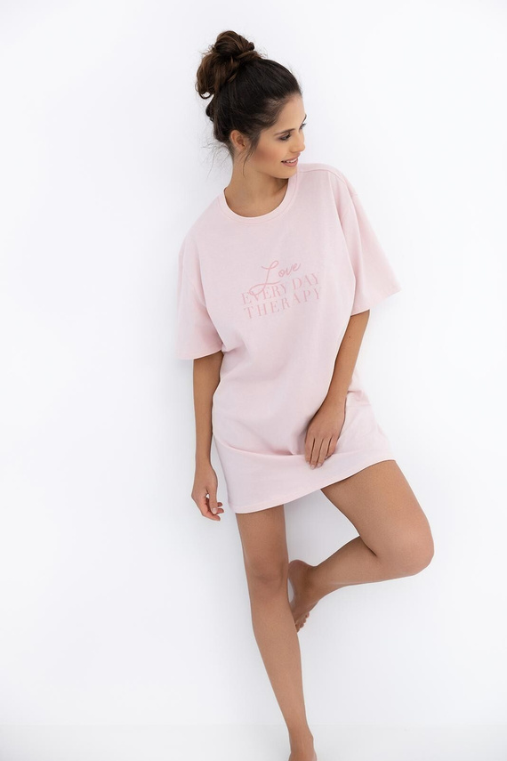 Camicia da notte Annabelle Sensis - Cotone, rosa, con scritta | Comfort e stile