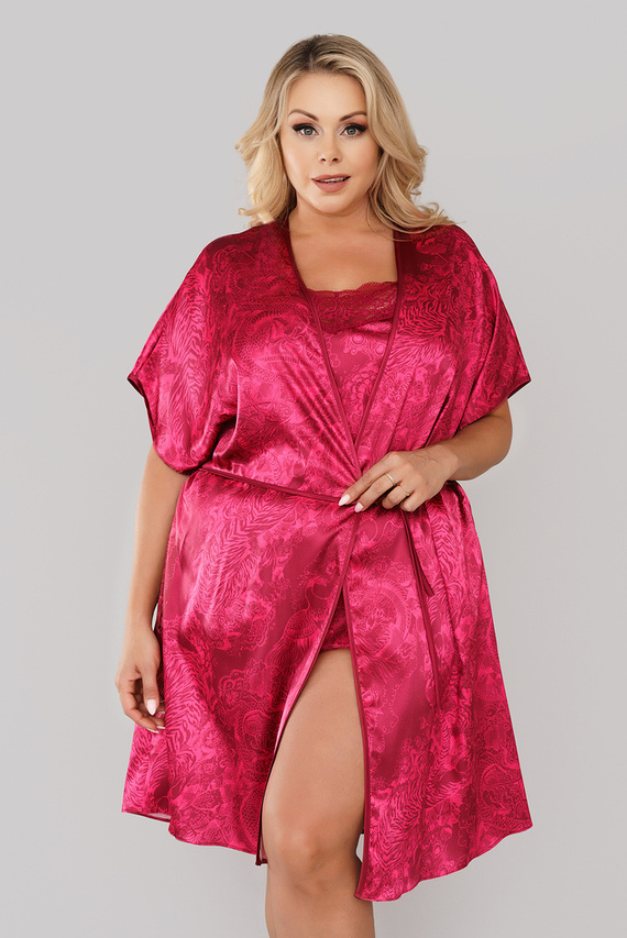 Impresja Accappatoio da donna Moda italiana bordeaux