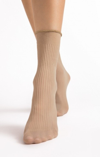 G 1195 Sassy Fiore calze donna 40 den nude - a coste, lucide