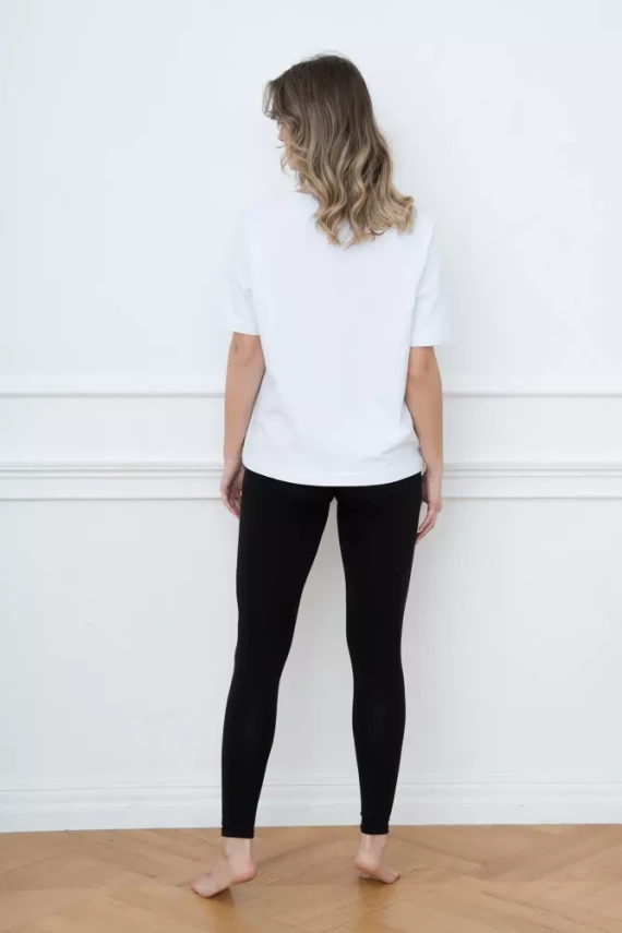 Alta Camicetta a maniche corte Moda Italiana - bianco