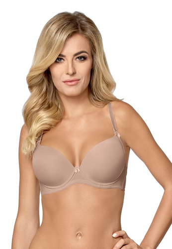 Reggiseno push-up Ida Mocca Mefemi di Nipplex - modellante, con imbottitura in silicone, microfibra liscia, spalline rimovibili, ideale per qualsiasi abbigliamento