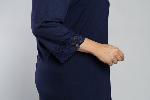 Izyda Pigiama maniche 3/4, pantaloni 3/4 Moda italiana - blu navy