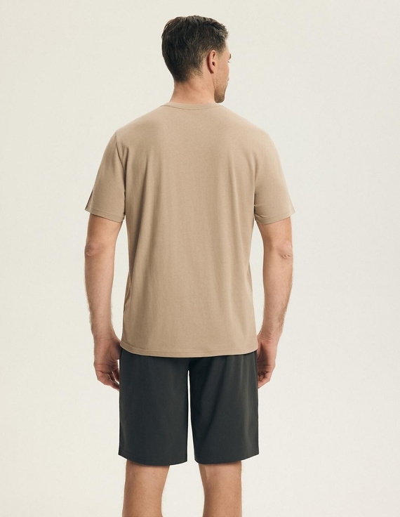 Pigiama uomo Henderson 44609 Pin beige cotone comodo set