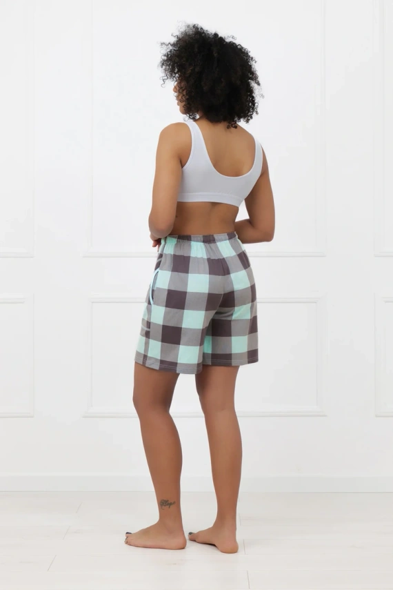 Pantaloncini donna Sandra Italian Fashion in cotone corti a quadri