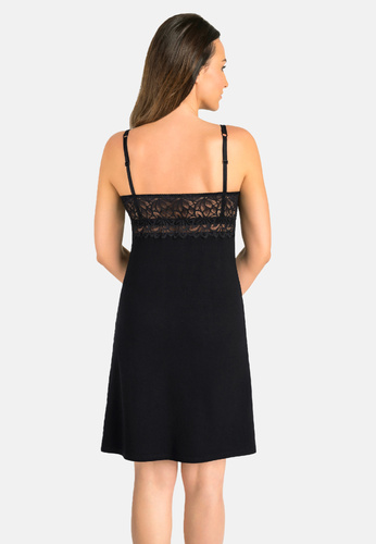 Camisola da notte Teyli 2813 Plus in viscosa per seno grande con pizzo