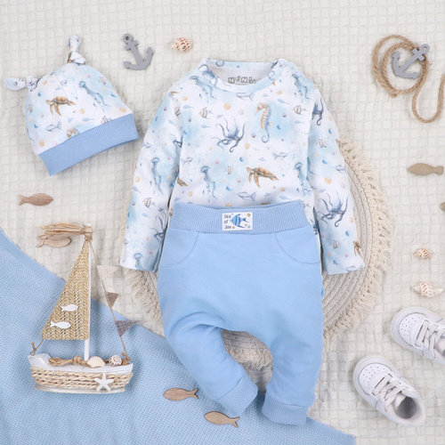 ABN-5445 Body in cotone organico Sea Of Joy di Nini - cotone organico, manica lunga