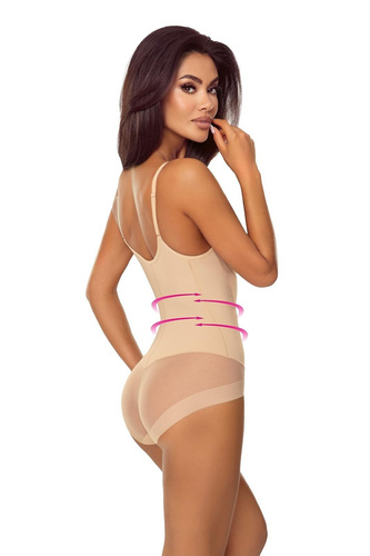 Body 7006 Ofelia Lapinee Beige Body Snellente Sotto il Seno Modellante la Silhouette