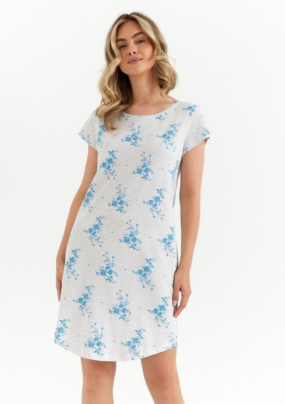 491 Camicia da notte da donna Cana in cotone melange leggero a manica corta confortevole